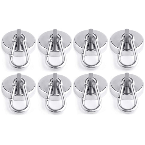 Magnetic Hooks 170lbs Heavy Duty Neodymium Magnet Carabiner for Hanging (170LBS-8PACK)