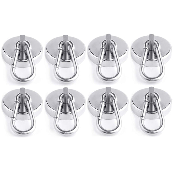 Magnetic Hooks 170lbs Heavy Duty Neodymium Magnet Carabiner for Hanging (170LBS-8PACK)