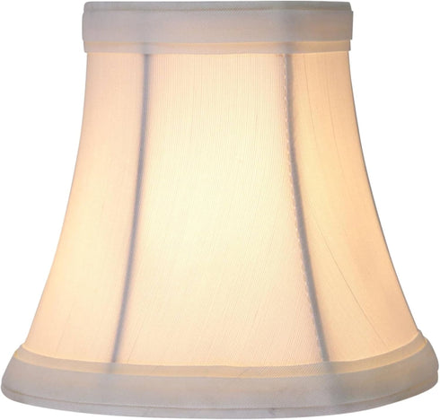 Aspen Creative 30035-2A, 3" 5" 4-1/2" Set 2 Bell Clip-On Chandelier Lamp Shade, Off-White, Top x Bottom x Slant Height