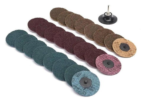 Zorlun 1/2/3 Inch Abrasive Disc Sanding Roll Lock Surface Conditioning Discs R-Type Quick
