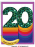 The Best Card Company Jumbo for 20th Milestone Anniversary, 8.5 x 11, Big 20 Years of Marriage
