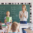 Whaline 80FT Black White Bulletin Border Sticker - 70 Sheet Pencil Border Trim for Classroom Decoration