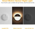 YUNLEX 2 Pack 2.6" Dimmable 3 Motion Sensor Light Indoor, Small Stick on Lights for Stairs, Bathroom, Battery Night