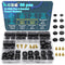 96 PCS 10 Size Faucet Washers Assorted Kit with Brass Bibb Screws for DIY Outdoor Faucets Stem Leak Repair