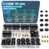 96 PCS 10 Size Faucet Washers Assorted Kit with Brass Bibb Screws for DIY Outdoor Faucets Stem Leak Repair