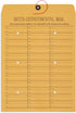 Blue Summit Inter-Department Envelopes, String Tie, Brown Kraft, 12 x 16 Inches, 25 Envelopes