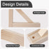 2 Pack 12.5 Inch OVOV Wall Mount Wood Shelf Bracket Triangle Wooden Shelf Brackets for Plank Sconce Plug in Pendant