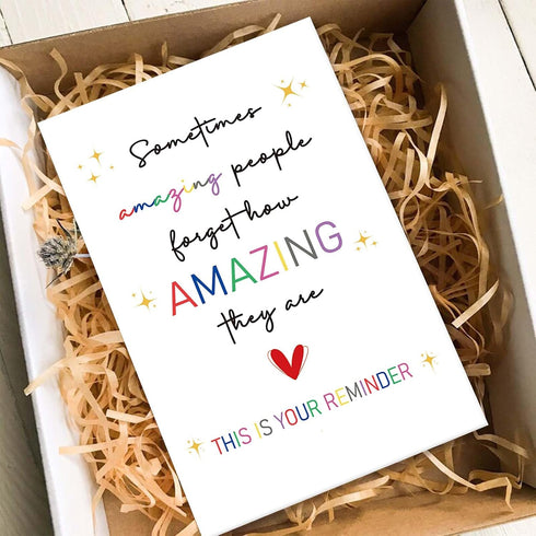 Qiavor Amazing People Thank You Card for Friends Coworker, Funny Appreciation Gift for Teacher Pastor Nurse Doctor