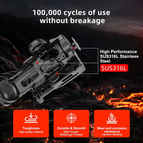 AH3 360 1-Second Klarus Upgraded Flashlight Holster: Rotation, Tactical Access, Triple-Lock Security, Duty Belt Flash