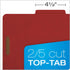 Pendaflex Recycled File Folders, Letter Size, Red (24075R), 2 Dividers, 2" Fasteners, 2/5 Tab Cut, Box of 10