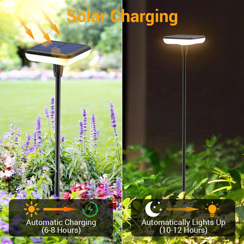 Ainostone 4 Pack 31" 34LM 12H IP65 Solar Lights Outdoor Garden Solar Pathway Light Tall Solar Landscape Lights Bright