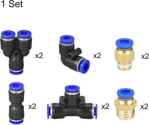 uxcell Pneumatic Air Hose Tubing PU Air Compressor Tube 4mm ID x 6mm OD x 10m Pipe Blue