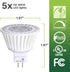 Bioluz LED 5 Pack MR16 LED Bulb Dimmable 50W Halogen Replacement 7w 3000K 12v AC/DC UL Listed High CRI by Bioluz LED