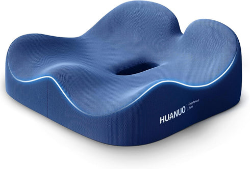 Tailbone HUANUO Ergonomic Seat Cushion, Memory Foam Cooling Gel Office Chair Cushion for Hip Support, Pressure Relief