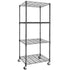 Hlyluoyi 2 Inch Set 4, 1/4"-20 Casters for Wire Shelving, Threaded Stem Caster Wheels of Stem with Brake, Heavy Duty