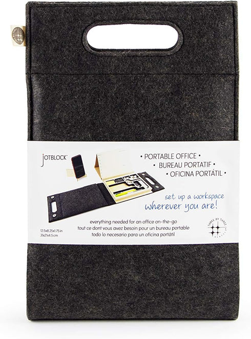 Three by Three Seattle jOTBLOCK Portable Office Set, Take Your Workspace Anywhere with All Supplies in One Case