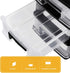 SEWACC 3-Layer Plastic Drawer Organizer, Small Desktop Organizer with Transparent Drawers for Office Supplies