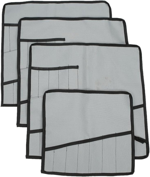 HERSENT Heavy Duty Oxford Tool Roll Pouch Wrench Holder Organizer Bag With 12