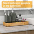 Utensil Organizer - Stackable Bamboo Silverware Drawer Caddy for Bedroom, Office, Bathroom Storage