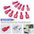 Twidec/100PCS Nylon Spade Connectors Kit 22-18 Gauge Quick Disconnect Fully Insulated Male and Female Terminal