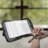Bible Covers for Men & Women, Bible Case Carrying Church Bag with Book Stand, Bible Bag with Handle, Zipper and Multi-Pockets for Scripture Study Bible Protector, Deep Gray(Patent Design)