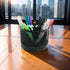 Rotating Pen/Pencil Holder for Desk,Supplies Organizer Pen Caddy,6 Compartments Spinning Multi-Functional Large Desktop Pen Container Organizer,Black (Metal Mesh Style) by SETTFRFE