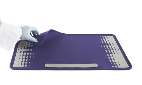 Heathrow Scientific Large Silicone Lab Mat, Reusable, Purple/Grey
