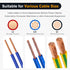 Nilight 100PCS Non Insulated Butt Connectors Kit AWG 24-8 Uninsulated Crimp Butt Connectors for Motorcycle