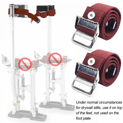 2PCS Adjustable Nylon Leg Band Straps for Drywall Stilts, Replacement Kit for Home Improvement and High Wall Painting