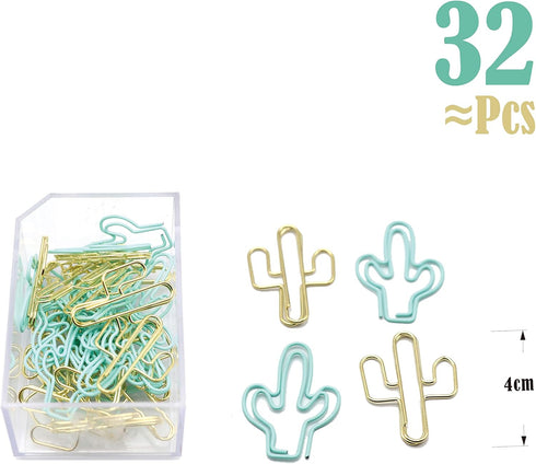Gold Blue Binder Clips and Paper Clips Set (3-in-1 Boxed), for Office School Supplies Teachers Classroom Daily use by PTSGCAI
