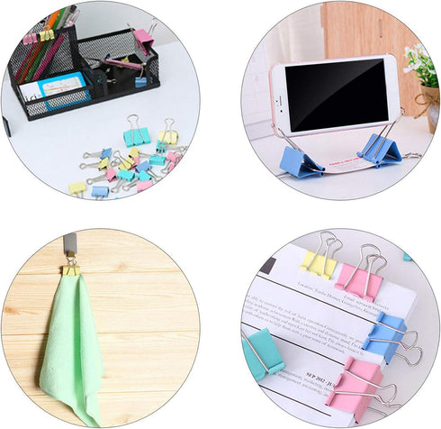 Binder Clips - Assorted Sizes, 100 Count, X Large, Large, Medium, Small, Mini Paper Clamps for Office, Home, and School