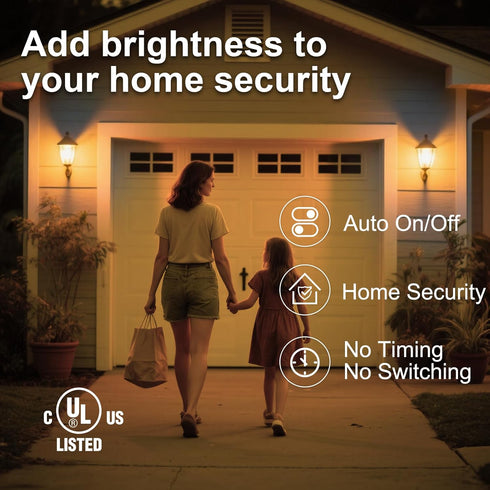 Bulbs Bulb, Bulb 60W 9W, 2700K,E26 4 Pack TJOY Dusk to Dawn Light Outdoor, Light Sensor LED Light Automatic on/Off