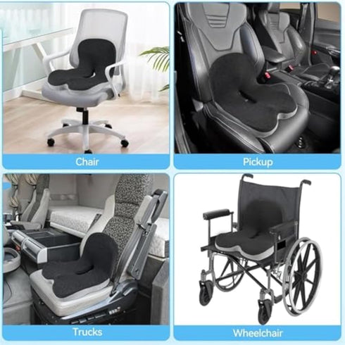 HGwez 2025 10 New Back and Seat Cushion, Styles Memory Foam L-Shaped Integrated Seat Cushions, Office Chair Cushion