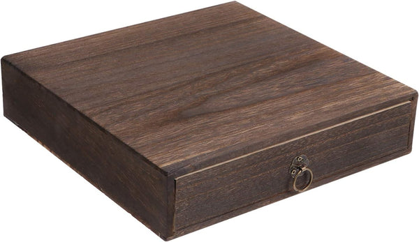 Wooden Box Drawer with Drawers, Vintage Wooden Single Drawer Unit for Office Supplies