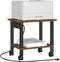 TUTOTAK 2 Tier Printer Stand, Rolling Printer Cart with Power Outlets and USB
