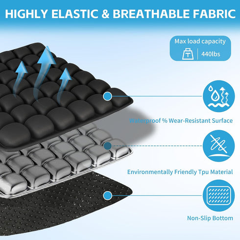 Cushion-1 Sondour Travel Seat Cushion, Airplane Cushion Long Flight, Airplane Gadgets Inflatable Seat Cushions