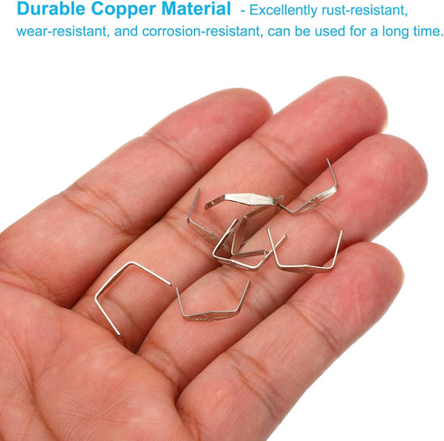 PATIKIL 10x12mm 200Pcs Copper Chandelier Connector Pins, Chandelier Crystal Clips for Fastening Crystals Parts
