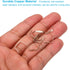 PATIKIL 10x12mm 200Pcs Copper Chandelier Connector Pins, Chandelier Crystal Clips for Fastening Crystals Parts