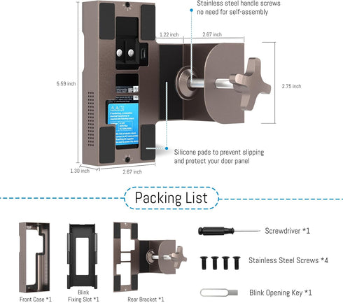 Anti Theft Ring Doorbell Mount: Metal Ring Apartment Door Mount Blink Doorbell Camera Holder No Drill - Renter Friendly
