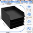 Wenqik 4 Pcs Stackable Paper Trays, Rectangular Plastic Desk Tray Holder, Document File Organizer for Office Classroom,