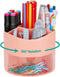 LETURE 360-Degree Rotating Pen Pencil Holder, Desk Organizer Office Supplies with Drawer,Desktop Stationary Organizer Storage for Desktop Accessories,Office,Classroom,Home (PINK) by LETURE