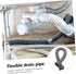 Sink Connecting Extension Drain Hose for Washing Machine, Flexible Drain Tubing for Sink Drain, Double Head Plastic