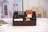 Desk Organizer and Storage - Mail Organizer Countertop, Magazine File Holder, Dark Brown