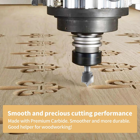 BINSTAK 1/4" 1/4" 1/2" Shank Point Cutting Roundover Router Bit Radius, Cutting Diameter Carbide Tipped Round Over