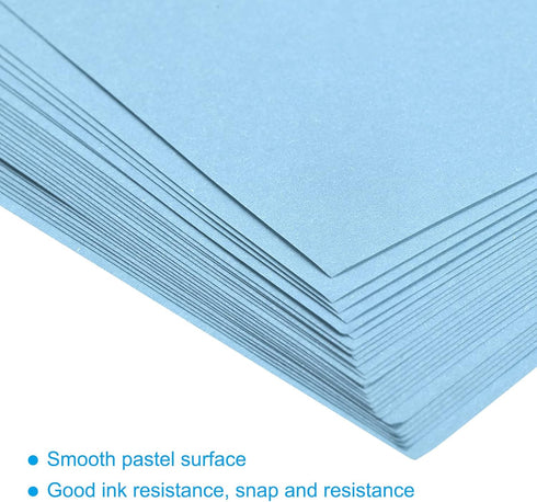 MECCANIXITY 100 Sheets Light Blue Colored Copy Paper 8 1/2 Inch 22lb/80gsm for Office Printing, Art Projects,