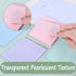 BAYTORY 200 Sheets Glitter Transparent Sticky Notes, 3 * 3 inch, Clear Soft Pastel Memo Pads for Office, School