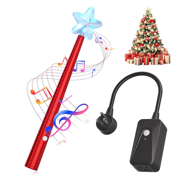 Magic Christmas Light Wand Wireless Magic Remote Wand Switch Kit with Music