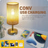 3 Dimmable Bulb Yarra-Decor Bedside Lamp with USB Port - Touch Control Table Lamp for Bedroom Wood Way Nightstand Lamp