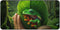 GENERIC Maranta Prayer Plant and Green Tree Frog Desk Mat Tropical Rainforest Design