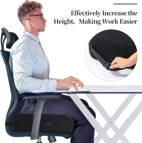 MABOZOO Relief,18 16 6 inch Extra Thick Chair Cushions,Office Chair Booster Seat Cushion to Raise Seat Height for Pain